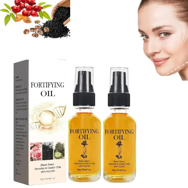 Rosehip Oil Black Seed Oil and Castor Oil Face Serum Castor Oil Black Seed Oil Rosehip Oil Face SerumFacial Moisturizer Organic Natural Face Oil（2pcs)
