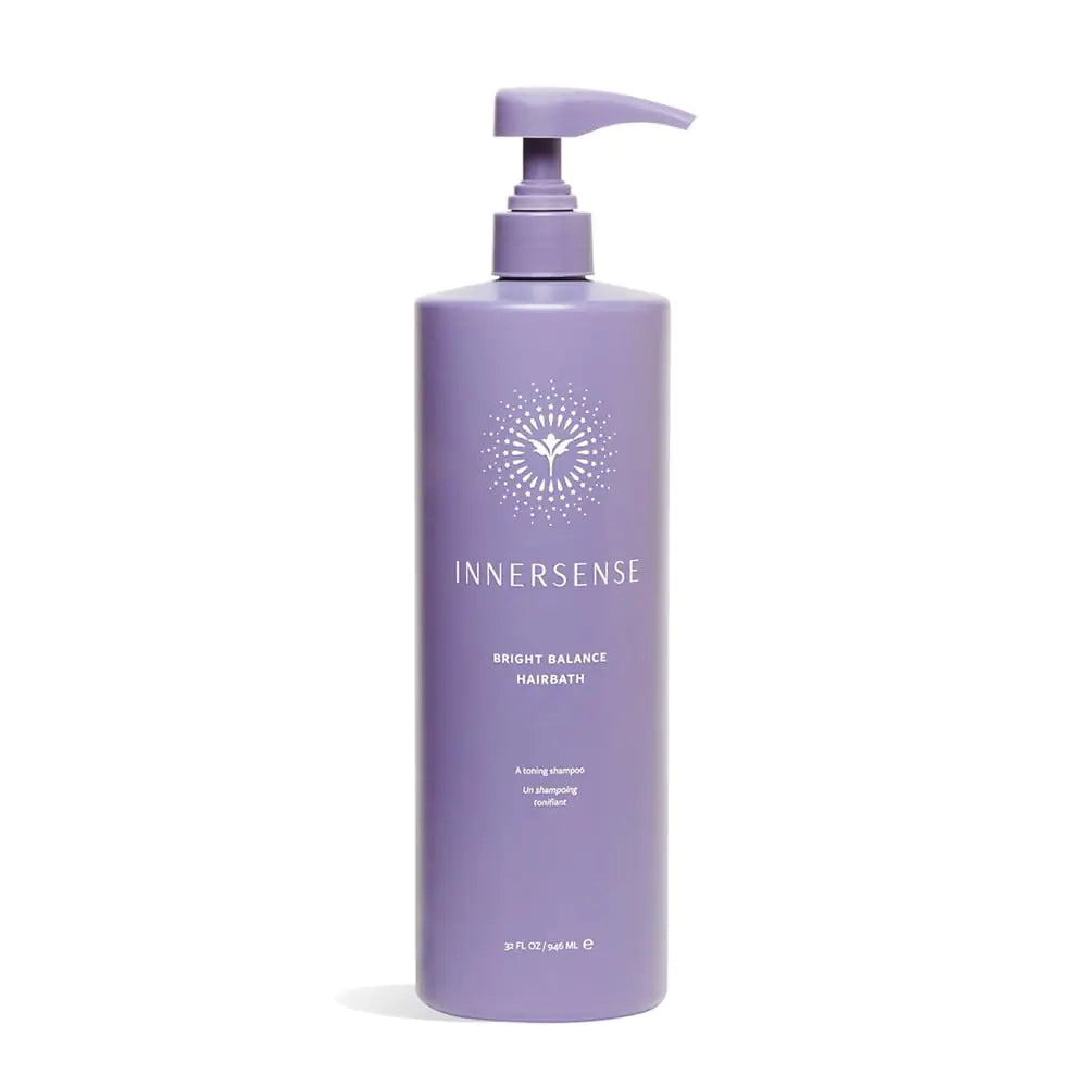 INNERSENSE Organic Beauty - Natural Bright Balance Purple Toning Hairbath | Non-Toxic Cruelty-Free Haircare (32 fl oz | 946 ml)