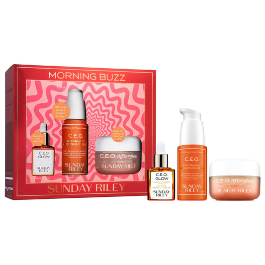Sunday Riley Morning Buzz Vitamin C Brightening Trio Skincare Set