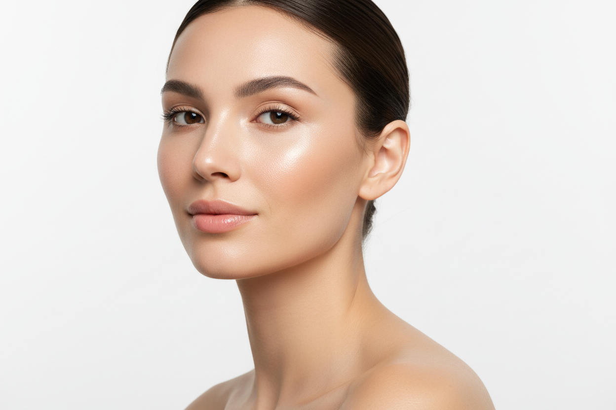 Woman with glowing skin